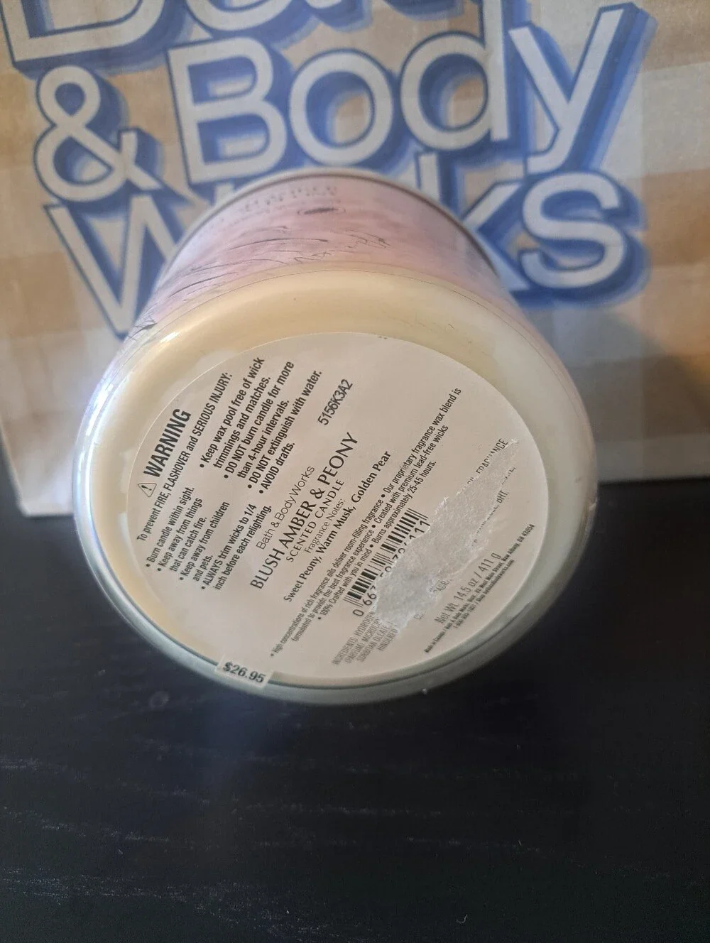 Bath & Body Works blush amber